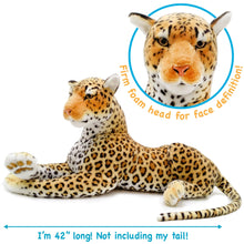 Load image into Gallery viewer, Lahari The Leopard | 42 Inch Stuffed Animal Plush
