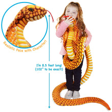 Load image into Gallery viewer, Qamra The Queen Cobra | 102 Inch Stuffed Animal Plush
